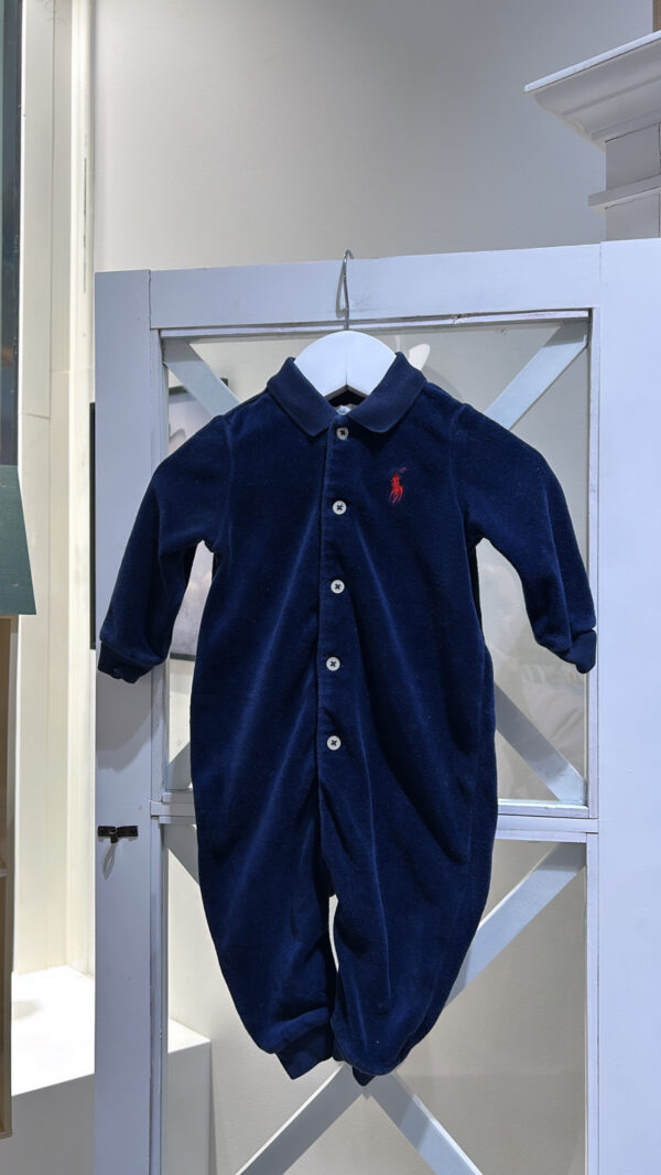 Ralph lauren sammets-onesie 6M